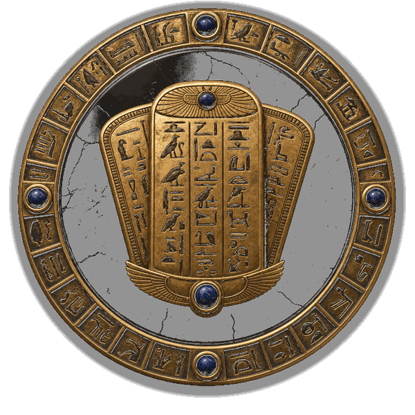 Emblem: drei beschriftete Tafeln