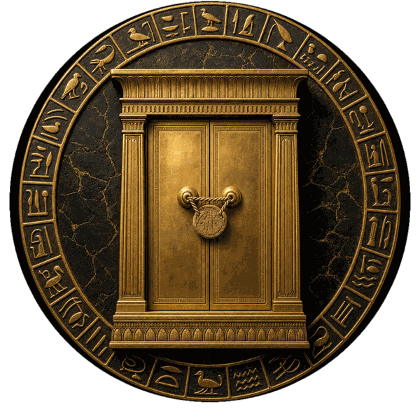 Emblem: ein verschlossener Schrein